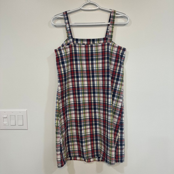 Abercrombie Fitch Womens Vintage Dress Small Cotton Plaid Mini Picnic Y2K 90s - Picture 5 of 6